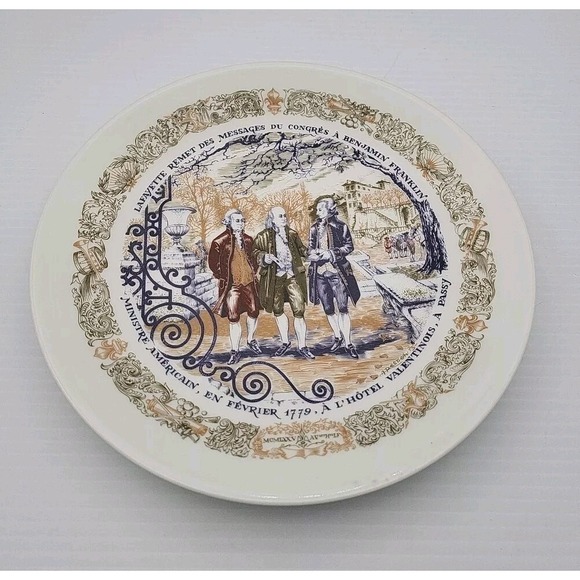 Limoges Other - Lafayette Legacy Collection D'Arceau Limoges Plate‎ Story of Lafayette
